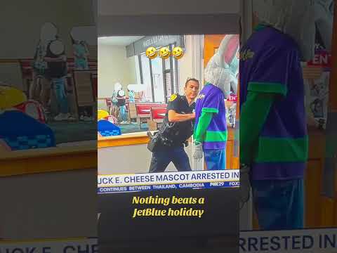Chuck E. Cheese gets arrested in Tallahassee Florida #foryou #funny #fyp 