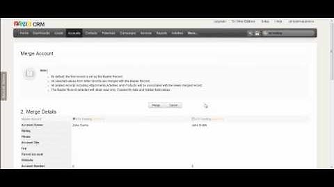 Merging Duplicate Accounts in Zoho CRM