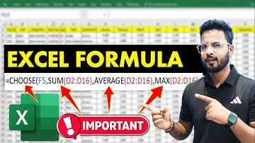 Excel Tutorial for Beginners : Choose Formula in Excel | Microsoft Excel #excel