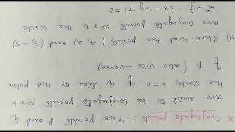 kp sir circles - introduction of conjugate points and ex D I sum 11
