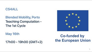 CS4All Blended Mobility: Teaching Computation – The 1st Cycle