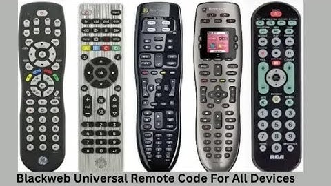 Programming Blackweb Universal Remote Codes | Complete Details