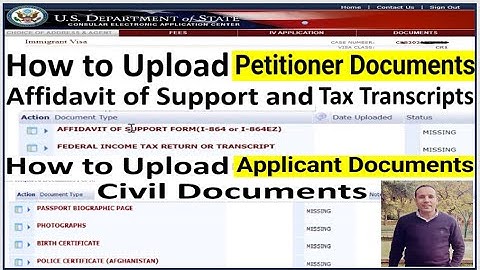 How to Upload Affidavit of Support To NVC (CEAC ||  How to Upload Civil Documents to NVC ( CEAC).