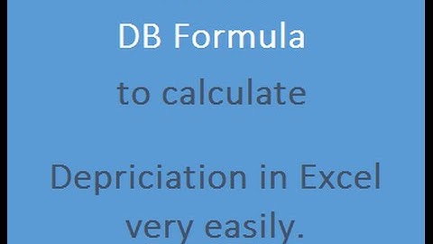 Calculate Depreciation In Excel