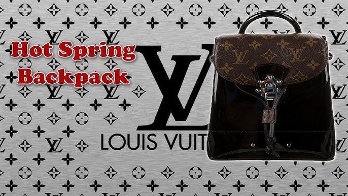 Hot springs patent leather backpack Louis Vuitton Black in Patent