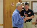 Veterans and their families came out to listen to Jeb Bradley at the Rochester VFW Post 1772 in Rochester NH.