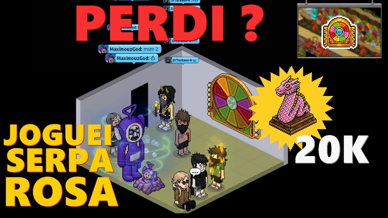 MAXIMOUZ JOGANDO SERPA ROSA ! SERÁ QUE GANHEI ? - HABBO