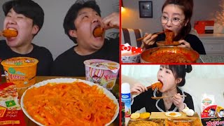 Spiciest Korean Noodles ASMR MUKBANG