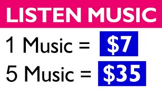 Получайте оплату за прослушивание музыки ($ 7,00 за музык...