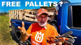 HOW TO GET FREE PALLETS FOR FIREWOOD STORAGE!