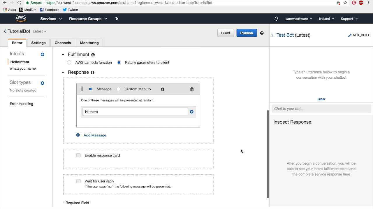 Create Your Own Amazon Lex Chatbot - Full Tutorial