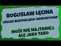 KAPITAN BOMBA: Bogusław Łęcina - Usługi Budowlano-Remontowe [SHORT]