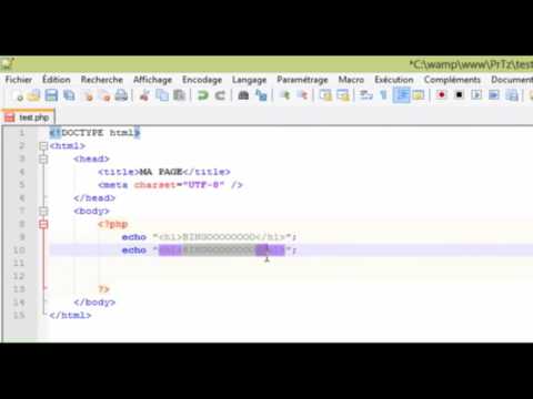 php دروس tuto 5   Insérer du code PHP dans un document HTML darija