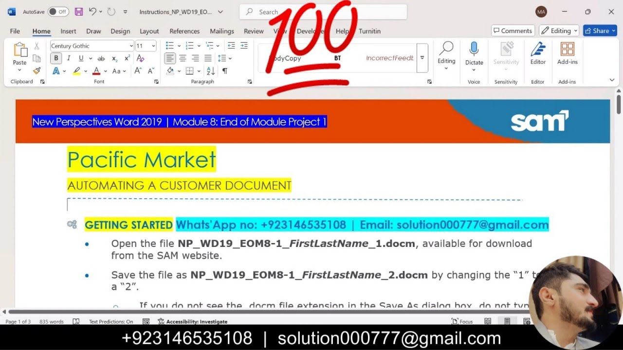 New Perspectives Word 2019 | Module 8: End of Module Project 1 #PacificMarket #wordmodule8end