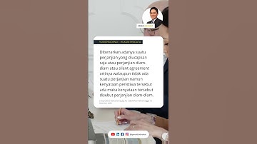 Perjanjian Diam Diam | Yurisprudensi | Hukum Perdata | Hukum Indonesia