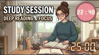 25 Min Pomodoro Timer for Study & Focus ⏳ Study With Me (5-Min Prep Time)