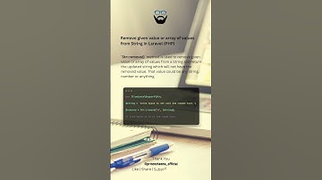 Remove given value or array of values from String in Laravel PHP (  #short )