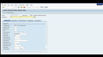 SAP KO01  (Internal order)