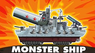 TIRPITZ MONSTER SHIP Can Fight in Any Difficult Terrain! | Cartoons About Tanks | TankAnimations