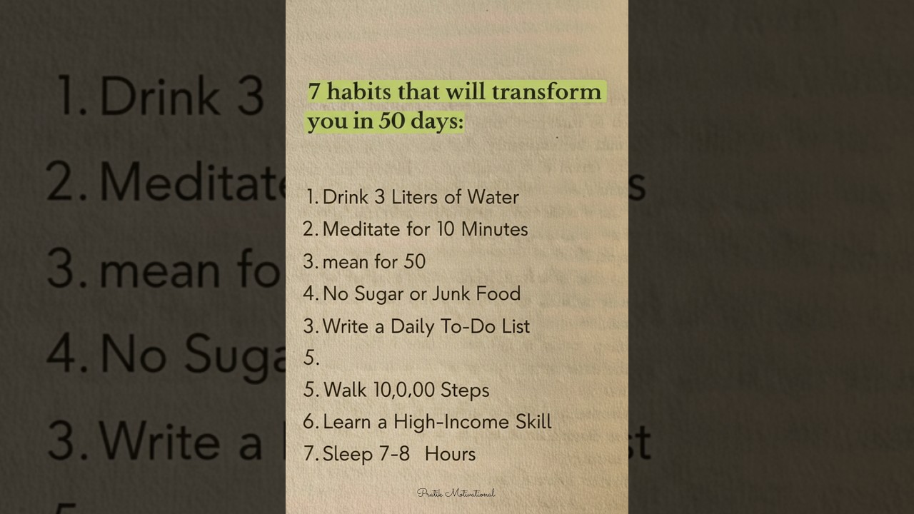 "These 7 Habits Fix Your Life" 