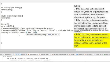 Creating an Array of Objects of Class