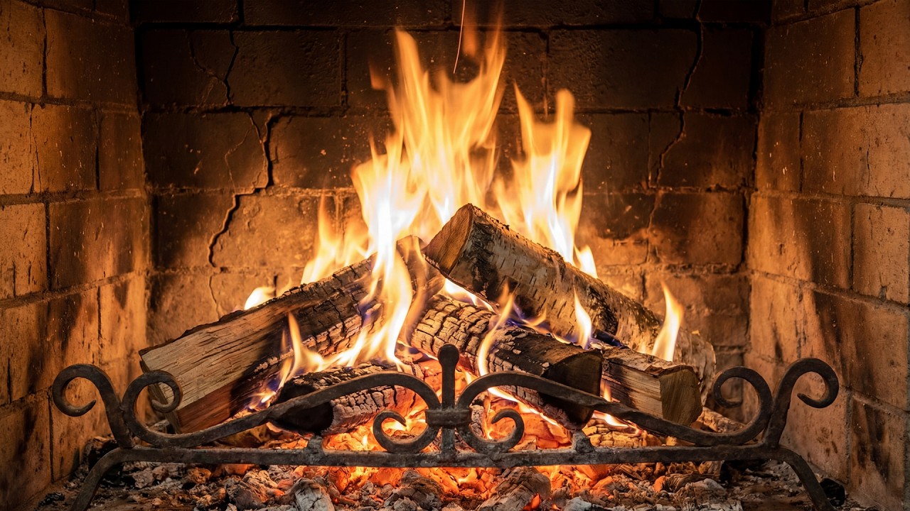 🔥 Fireplace Classic 4K. Cozy Fire with Crackling Fireplace Sounds. Fireplace 4K UHD