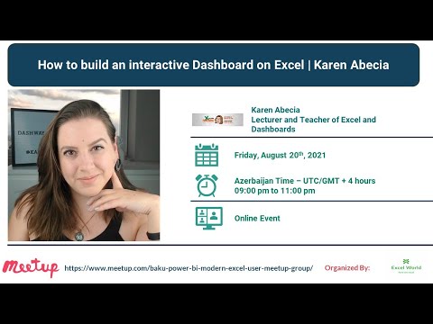 How to build an interactive Dashboard on Excel | Karen Abecia