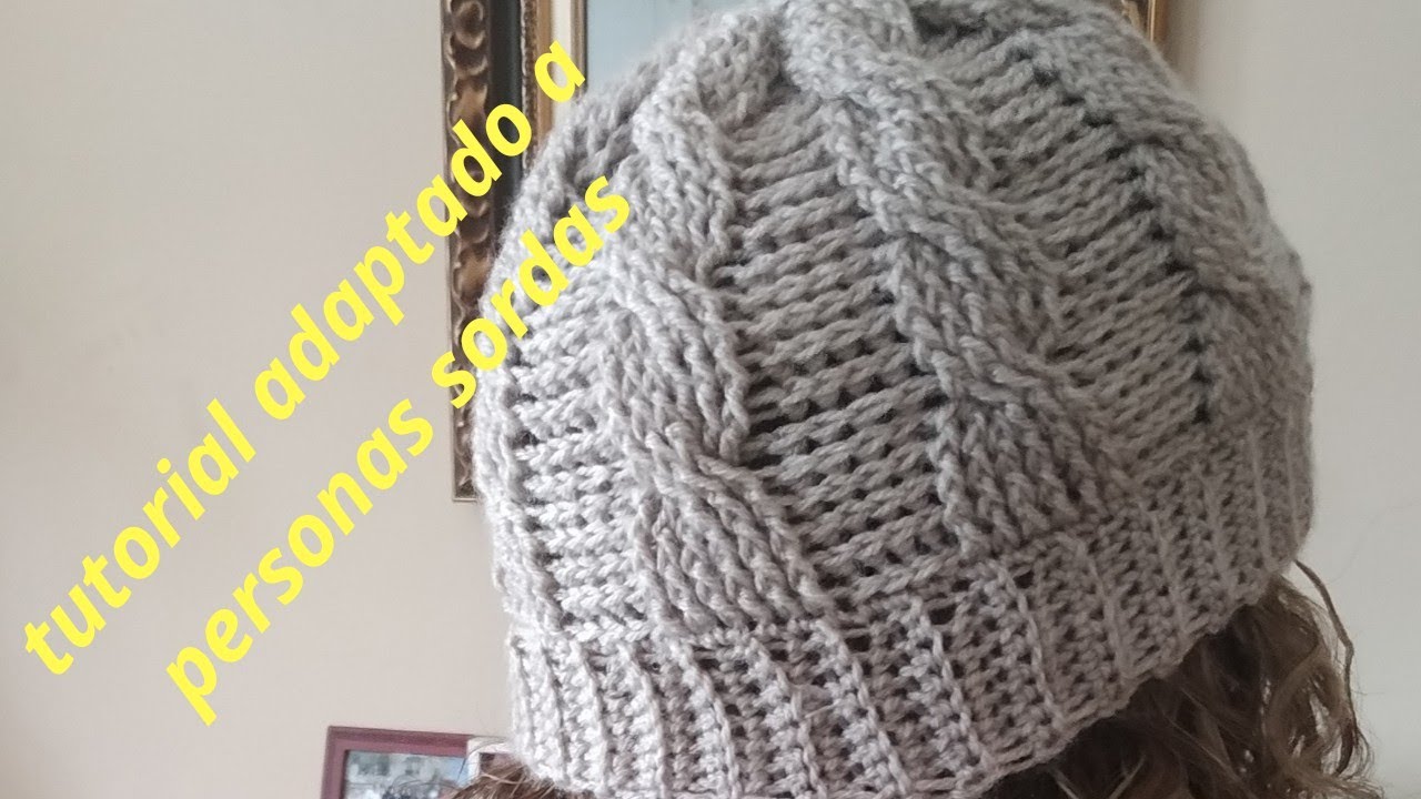 Sui Incompetencia ritmo Gorro trenzado a crochet - YouTube