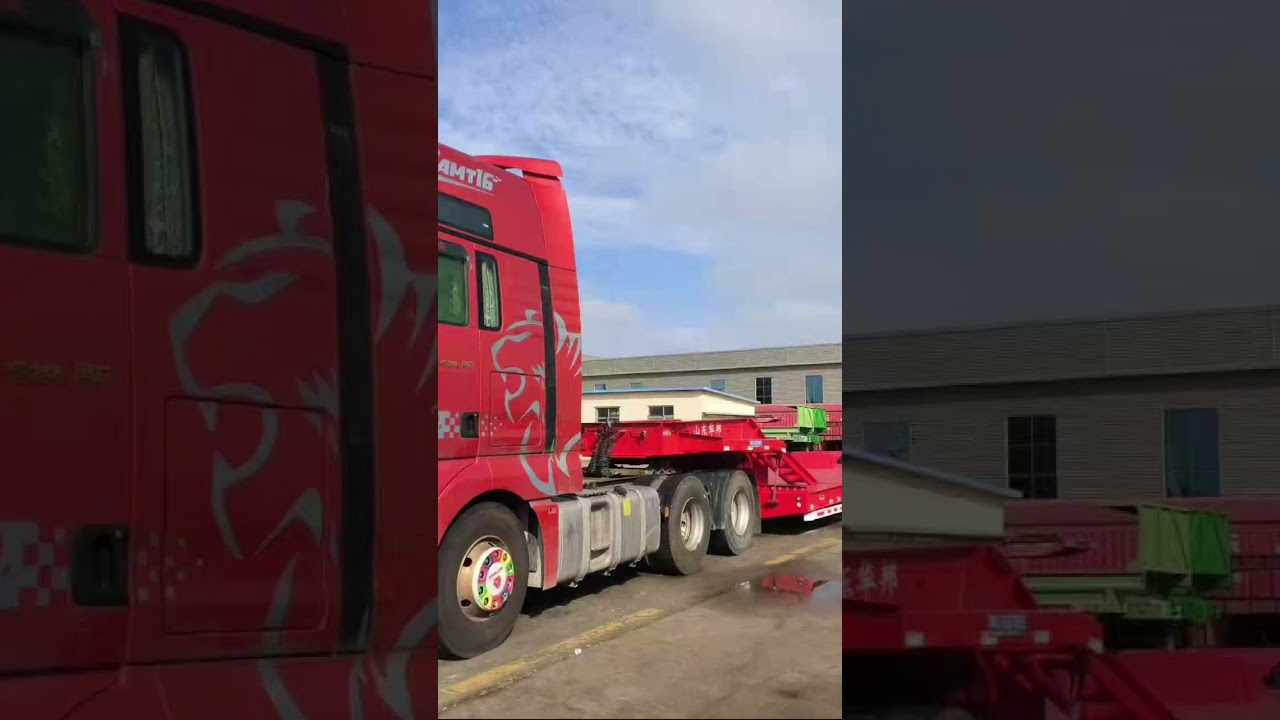 Export low-bed transport trailers, low-bed transport semi-trailers customized