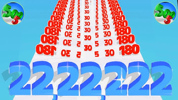 Satisfying mobile game/ Number Master: Run and Merge - number run 3d game video part 1