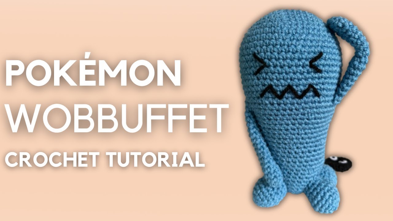 Урок по вязанию крючком по мотивам покемона Воббуфета | Бесплатная схема амигуруми