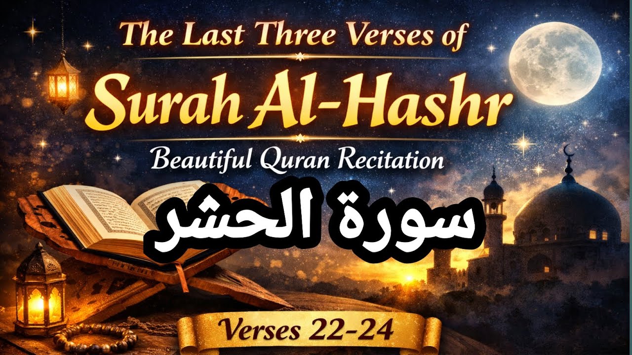 Surah Al-Hashr Last 3 Ayahs | Powerful & Heart Touching Recitation 