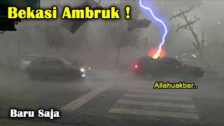 Merinding! Badai Hebat Sapu Bekasi Baru Saja, Semua Terhempas! Angin Kencang Bekasi