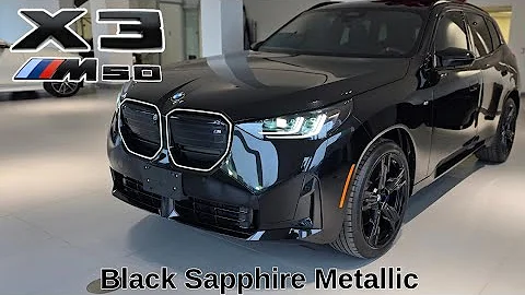 NEW ARRIVAL! 2025 BMW X3 M50 Black Sapphire Metallic on Black #bmw #x3m50 #g45