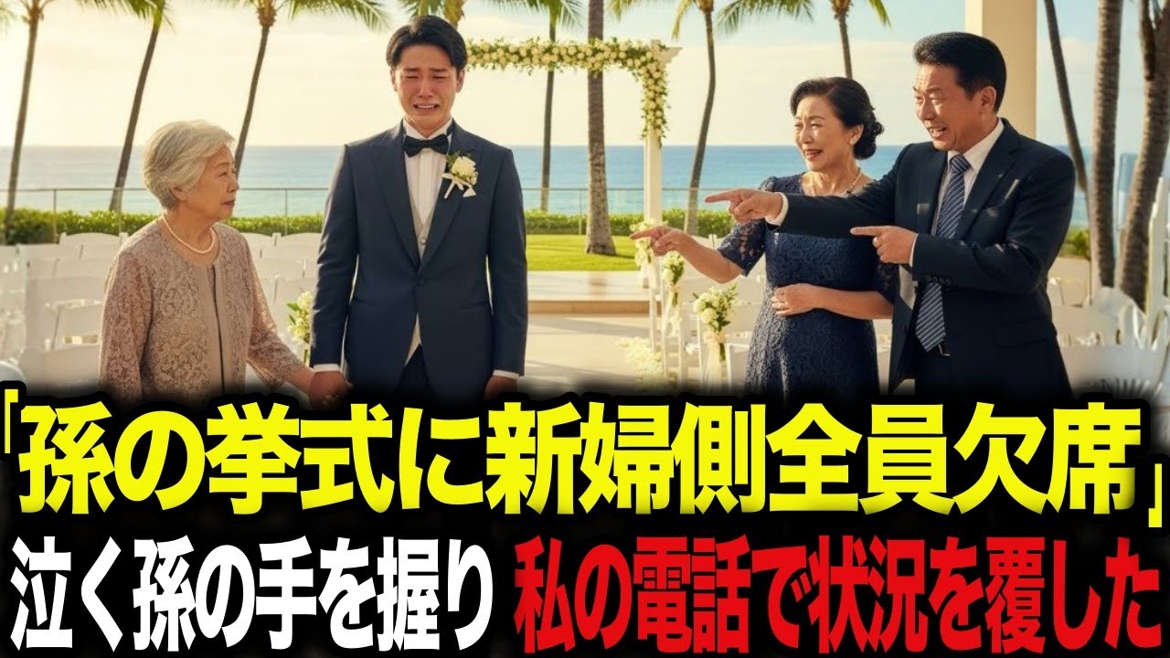 孫の挙式に“新婦側全員欠席”。泣きそうな孫の手を握り→私が一本の電話で状況を覆した