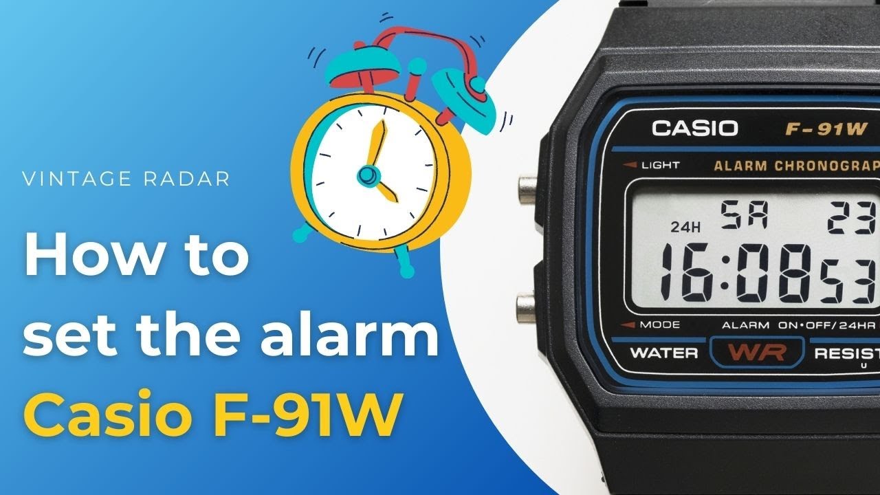 Gå tilbage Sydamerika Udelade How to turn On and Off the Alarm on a Casio F91W | How to Set Alarm on a  Casio F-91w - YouTube