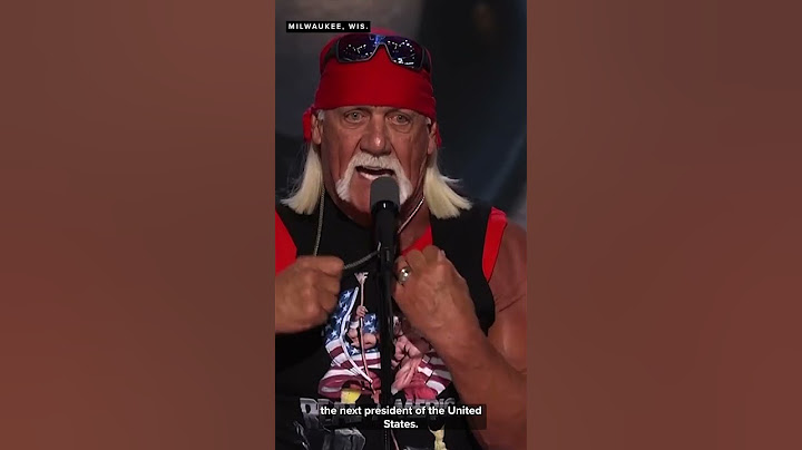 Professional entertainer, wrestler Hulk Hogan rips his shirt off at RNC Day 4