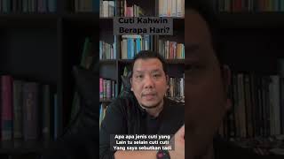 Berapa hari cuti kahwin yang staff akan terima?