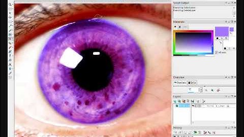 Basic eye color change in Paint Shop Pro