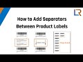 How to Add Separator Between Amazon Product Labels