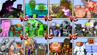 ULTIMATE MUTANT MOBS AND BOSSES BATTLE in Minecraft Mob Battle
