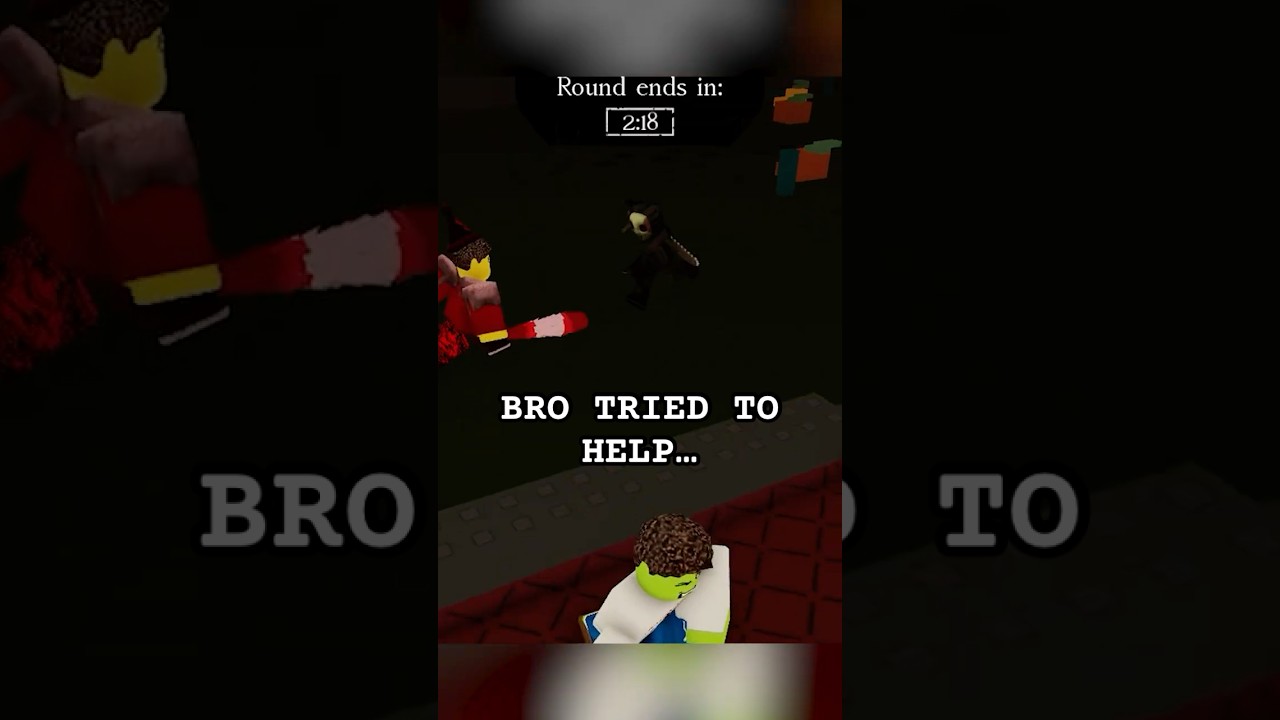 Брат пытался ему помочь... в игре Forsaken Roblox.