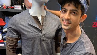 Anthra Black Brown Doc Sleeves Double Placket Henley