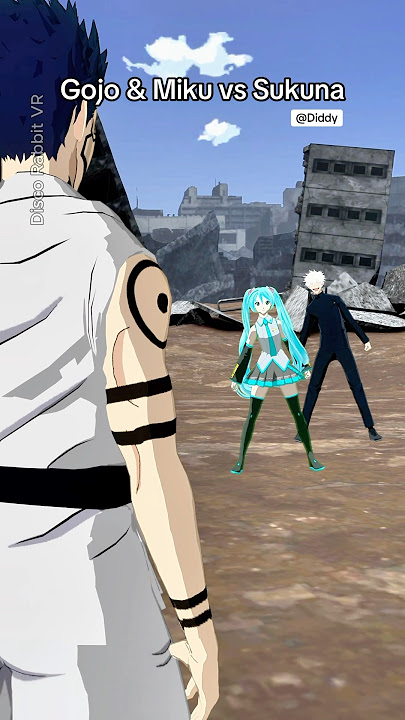 Gojo vs Hatsune Miku vs Sukuna #gojo #gojosatoru #jjk #jujutsukaisen #miku #vrchat #fortnite #diddy