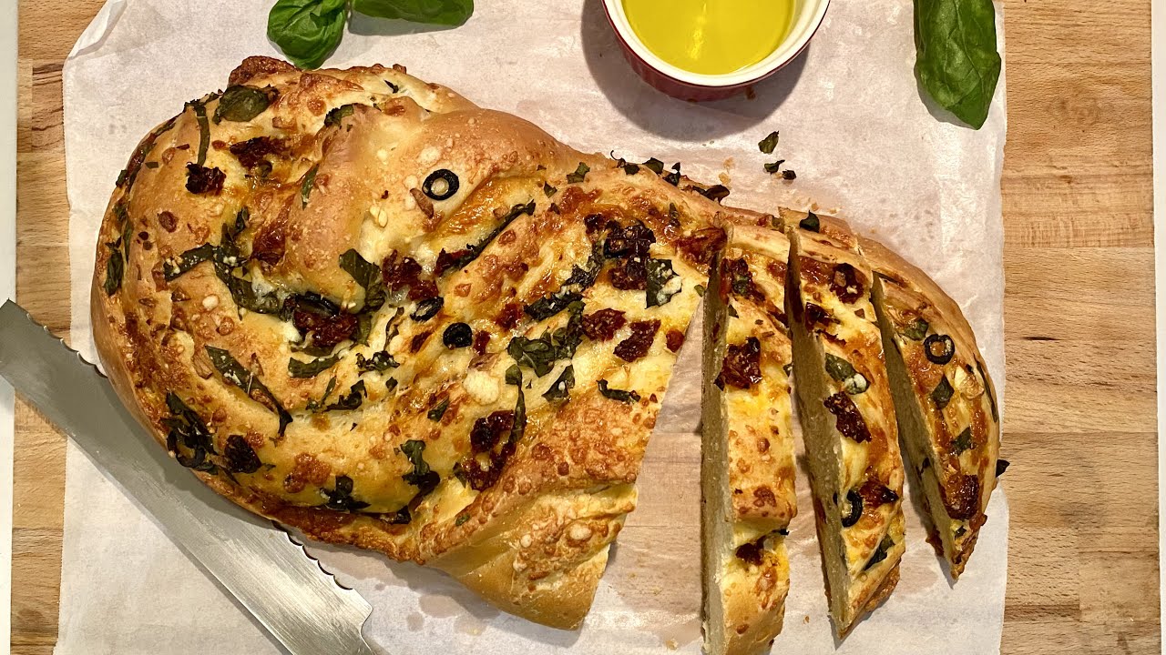 Italian White Bread (Pane Bianco) with Cheese and Stuffing