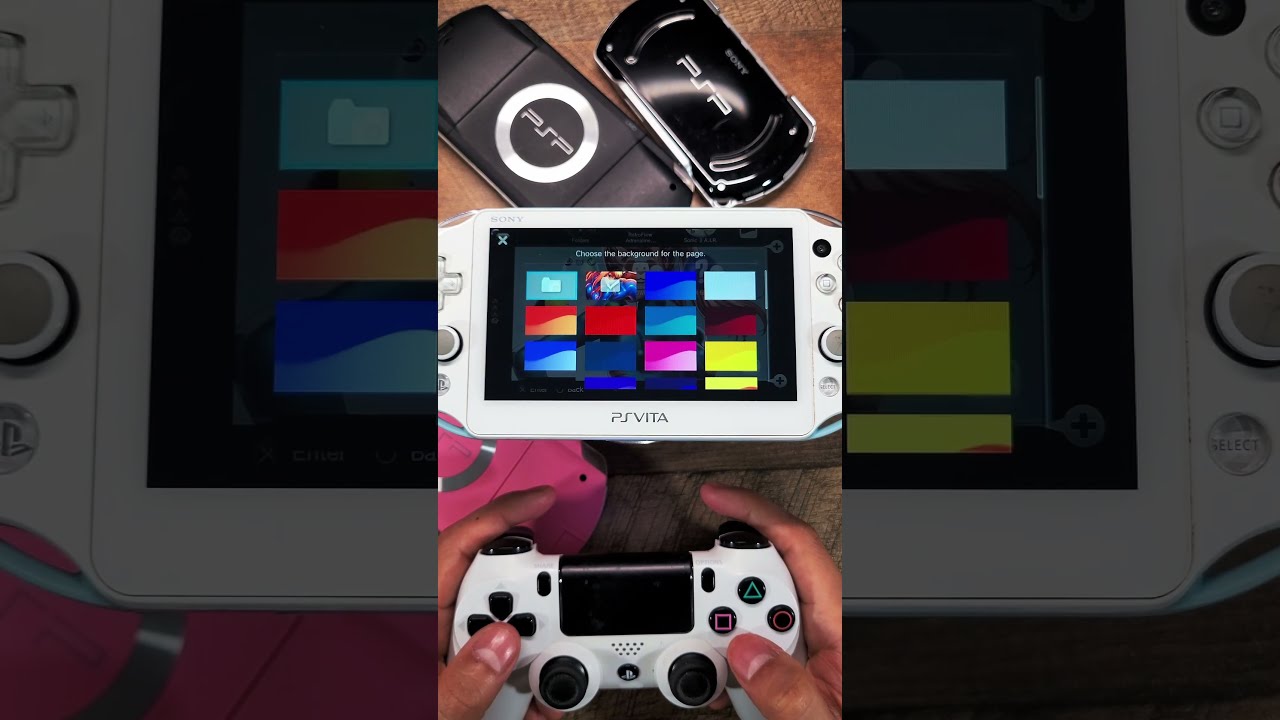PS4 controller connected wirelessly to my PS Vita