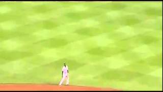 R1, R2, 1 out. The batter hits a high fly ball....