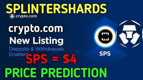 Splintershards (SPS) Gets listed on crypto.com app . splintershards price prediction. SPS coin chart
