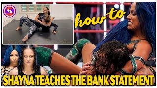Shayna Baszler With Dakota Kai Teaches Sasha Banks Bank Statement Finisher Move