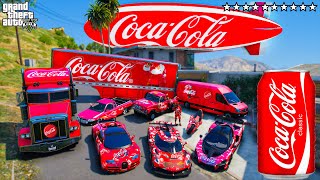 GTA 5  Stealing COCACOLA CARS with Franklin! (Real Life Cars #100)